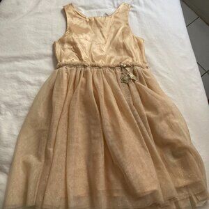 H&M  (NWOT) gold glitter and stars dress - size 10